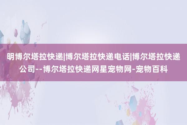 明博尔塔拉快递|博尔塔拉快递电话|博尔塔拉快递公司--博尔塔拉快递网星宠物网-宠物百科